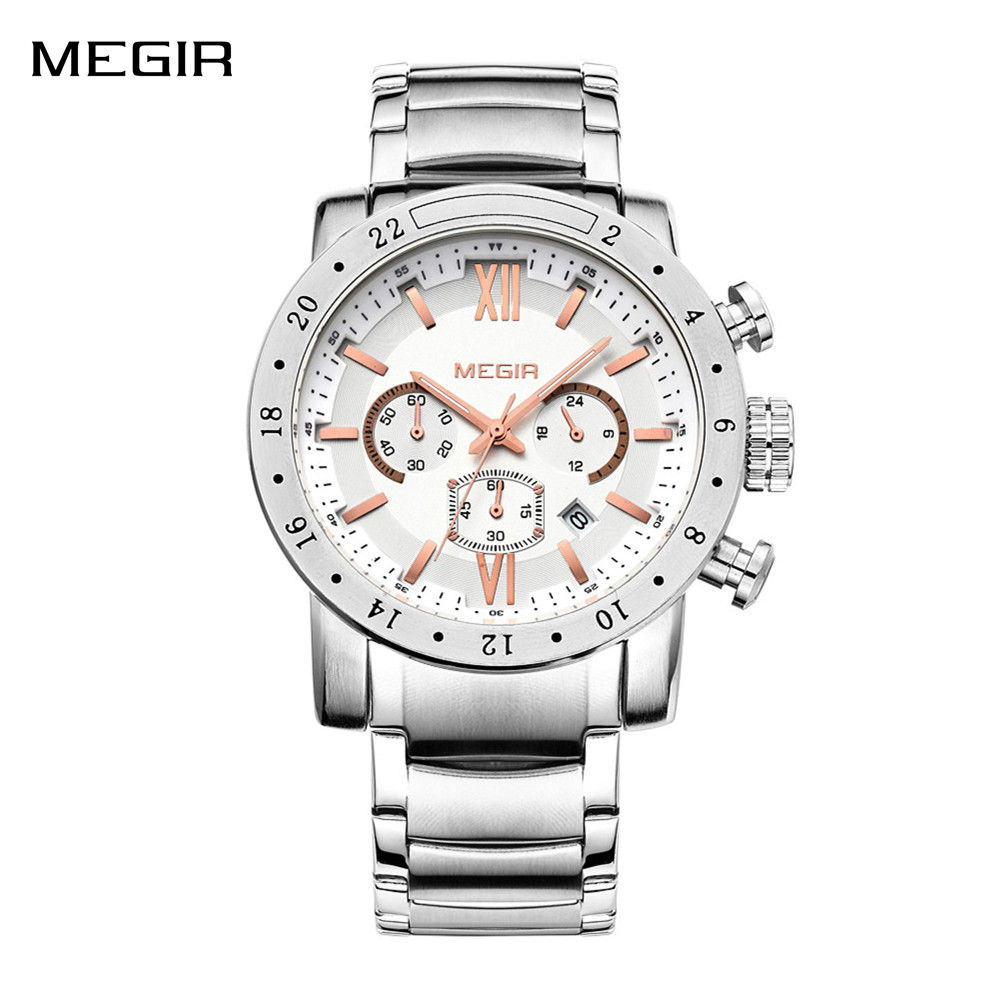 Smartwatch Watches Digital - Zegarki męskie MEGIR ze stali nierdzewnej,