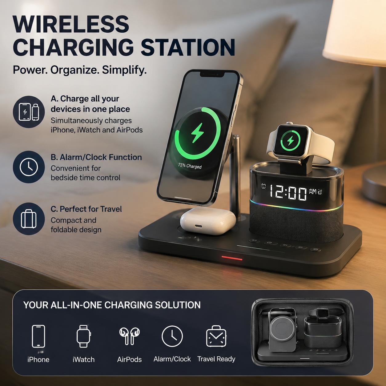 Magnetyczna bezprzewodowa stac – Smartwatch Phone Watches recenzja i cena