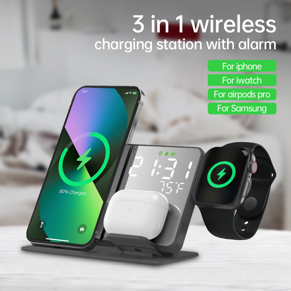 Bezprzewodowa ładowarka 3 W 1  – Smartwatch Watches Digital recenzja i cena