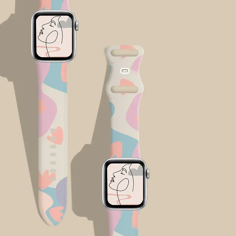 Drukowany silikonowy pasek do  – Smartwatch Iphone Watches For Women recenzja i cena