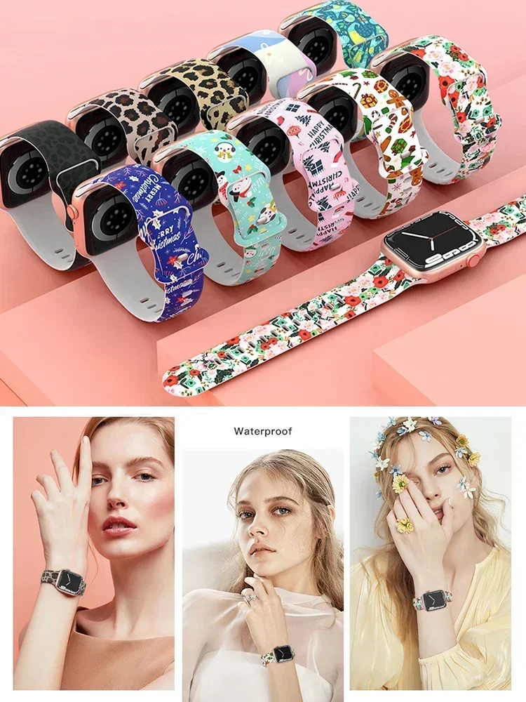 Drukowany silikonowy pasek do  – Smartwatch Iphone Watches For Women recenzja i cena